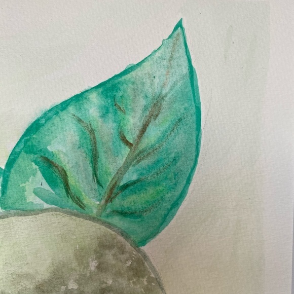 Avocado painting Food wall art fruit watercolor Original artwork 9 by 12 inches - Picture 5 of 11